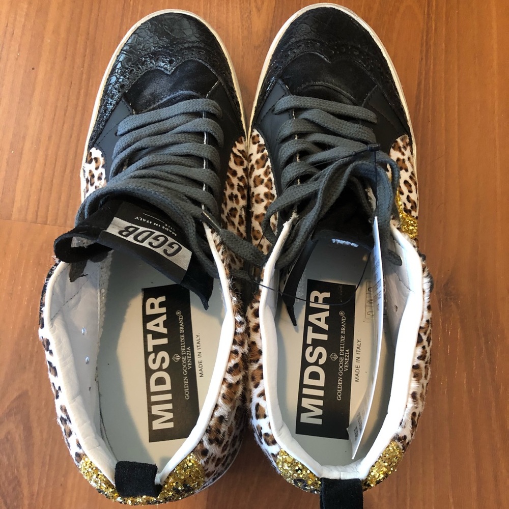Golden Goose Mid Star Leopard Sz 39 - Picture 4 of 8